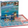 Swim-Themed Family Board Game with Educational Race Questions