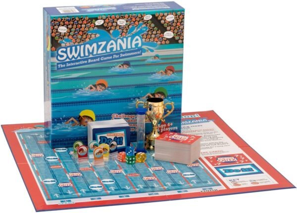 Swimzania-Board-Game Swim-Themed Family Board Game with Educational Race Questions
