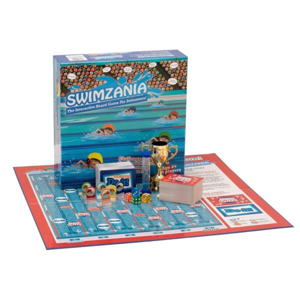 Swimzania-Board-Game Swim-Themed Family Board Game with Educational Race Questions