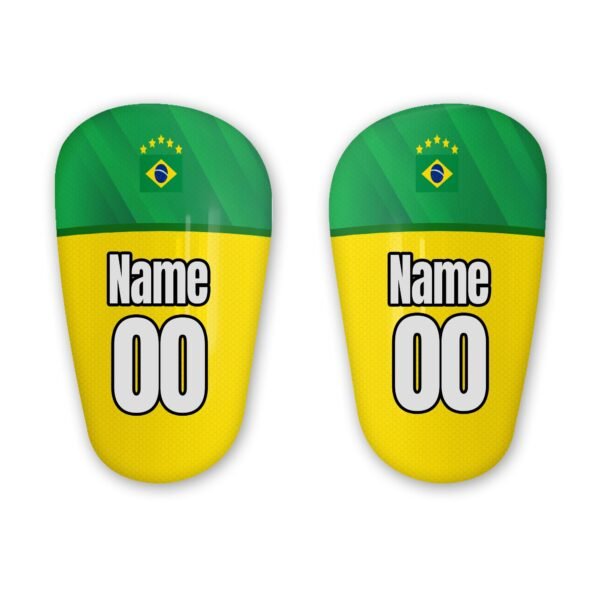 Personalised mini Shin Pad, International team, Foam rubber, Plastic Leg Guards, Football gift, World Cup