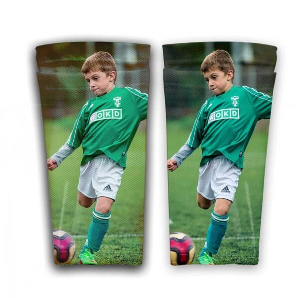 Personalised Football Shin Sleeves with Breathable Mesh Fabric