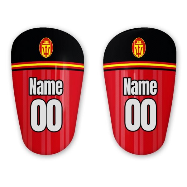 Customised Mini Shin Pad, Manchester Utd Football Team, Premier League, Foam Rubber, Personalised Soccer Gift