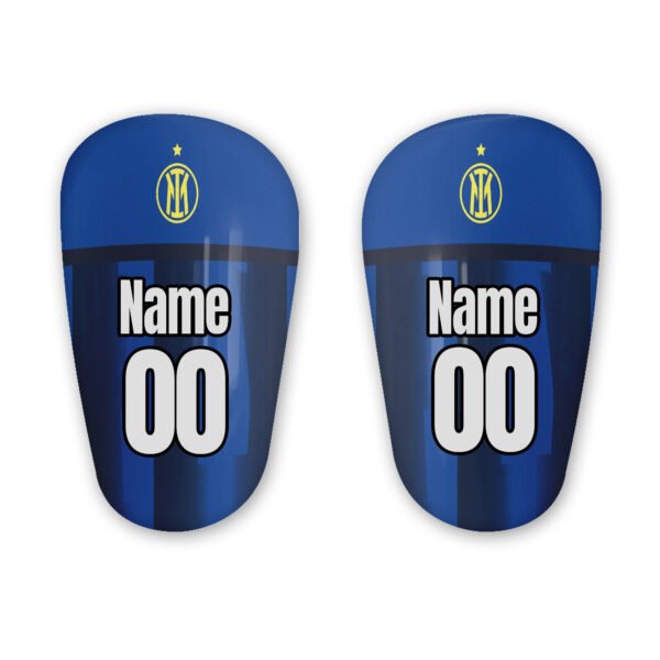 Personalised Mini Shin Pad, Inter Milan European Football Club, Milano, Champions League, Polypropylene made