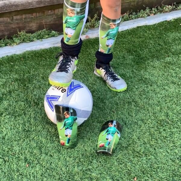 Custom Photo Soccer Shin Guards with Number for Football Gift