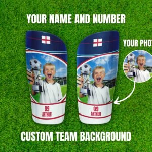 il_fullxfull.6303207877_ji7i.jpg Customized Football Shin Pads and shin sleeves | Personalized Team Designs | Premier League Gift, Soccer, Foam Rubber, Plastic Leg Guards