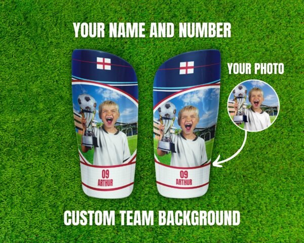 il_fullxfull.6303207877_ji7i.jpg Customized Football Shin Pads and shin sleeves | Personalized Team Designs | Premier League Gift, Soccer, Foam Rubber, Plastic Leg Guards