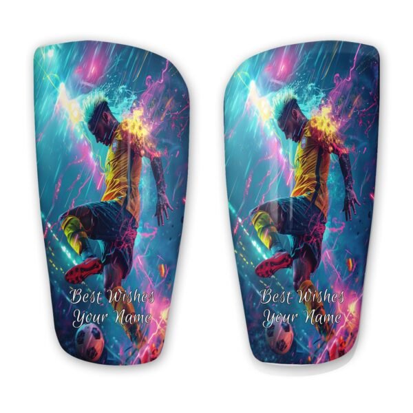 Neymar Jr. Customised Shin pad with your name, Photo Art Personalised Gift, Football Leg Guard, Polypropylene